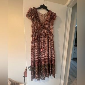 Like new, worn once! Faherty size M Bonita Dress Apple Baum Red